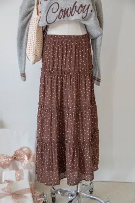 Tiered Floral Maxi Skirt