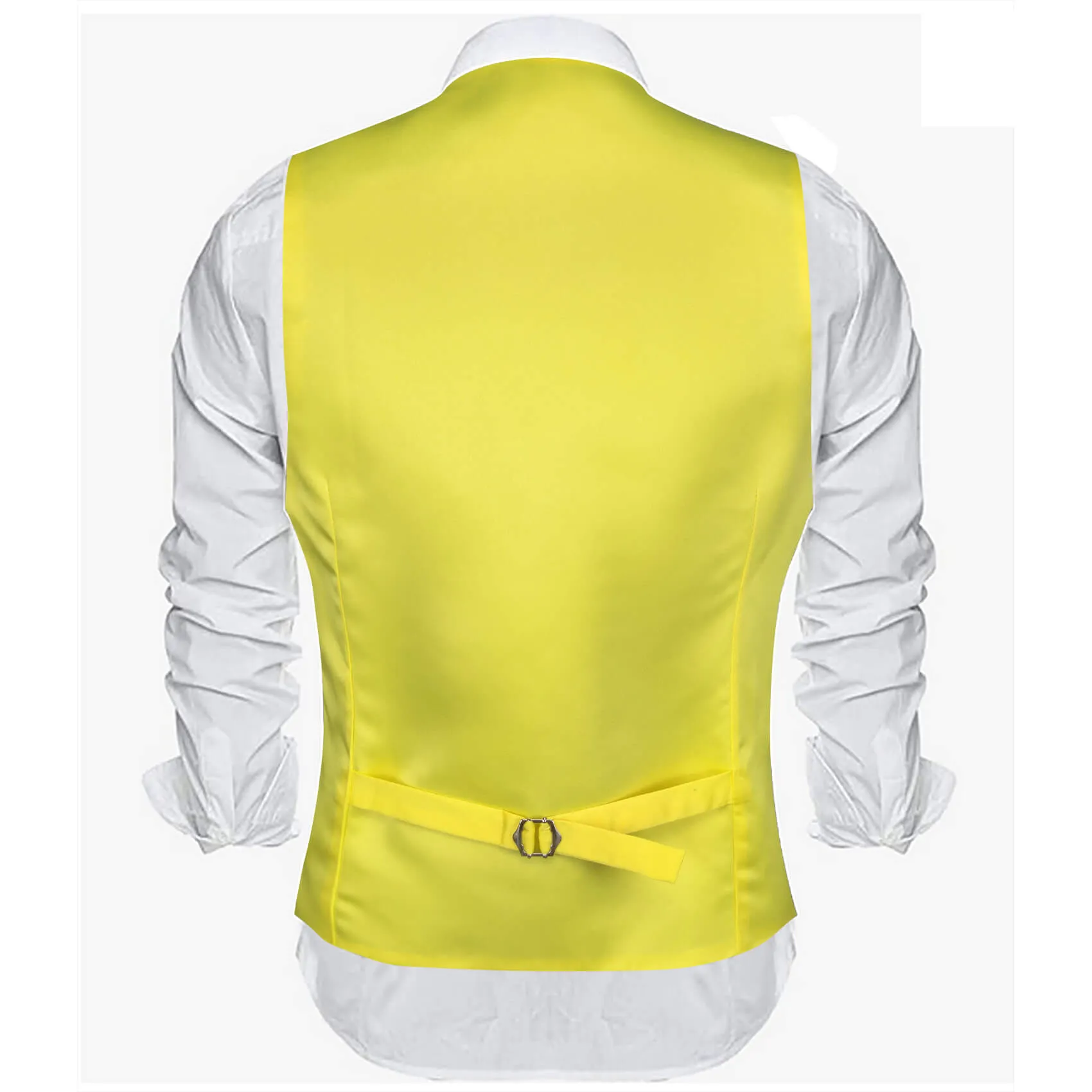 Ties2you Work Vest for Mens Yellow Silk Suit Vest Top Business
