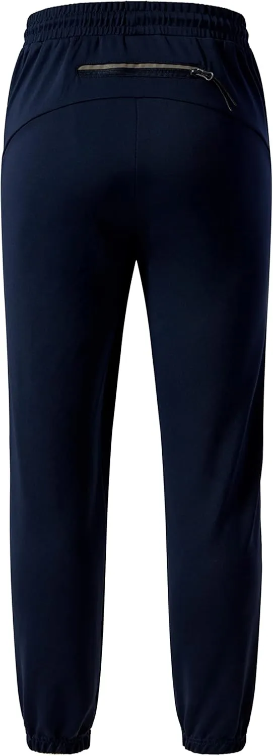 URBEX Mens Sweatpants with Zipper Pockets, Elastic Bottom Joggers Pants for Gym Running Workout Training