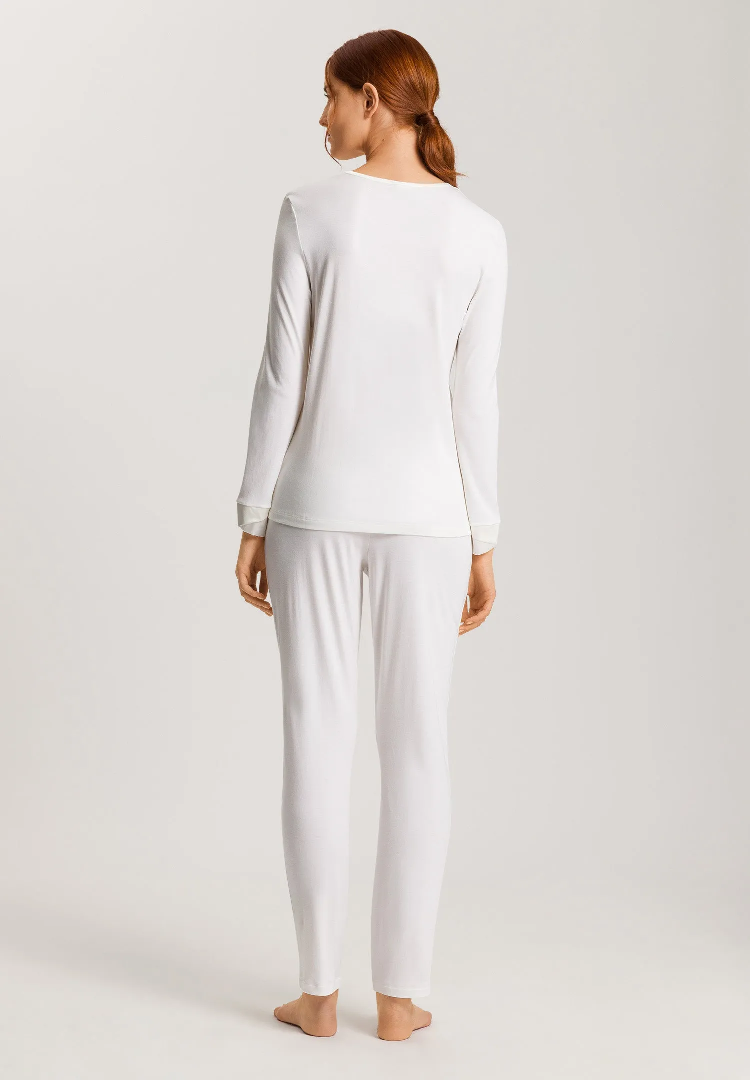 Virginia Long Sleeve Pajama Set | Off White 74876-102
