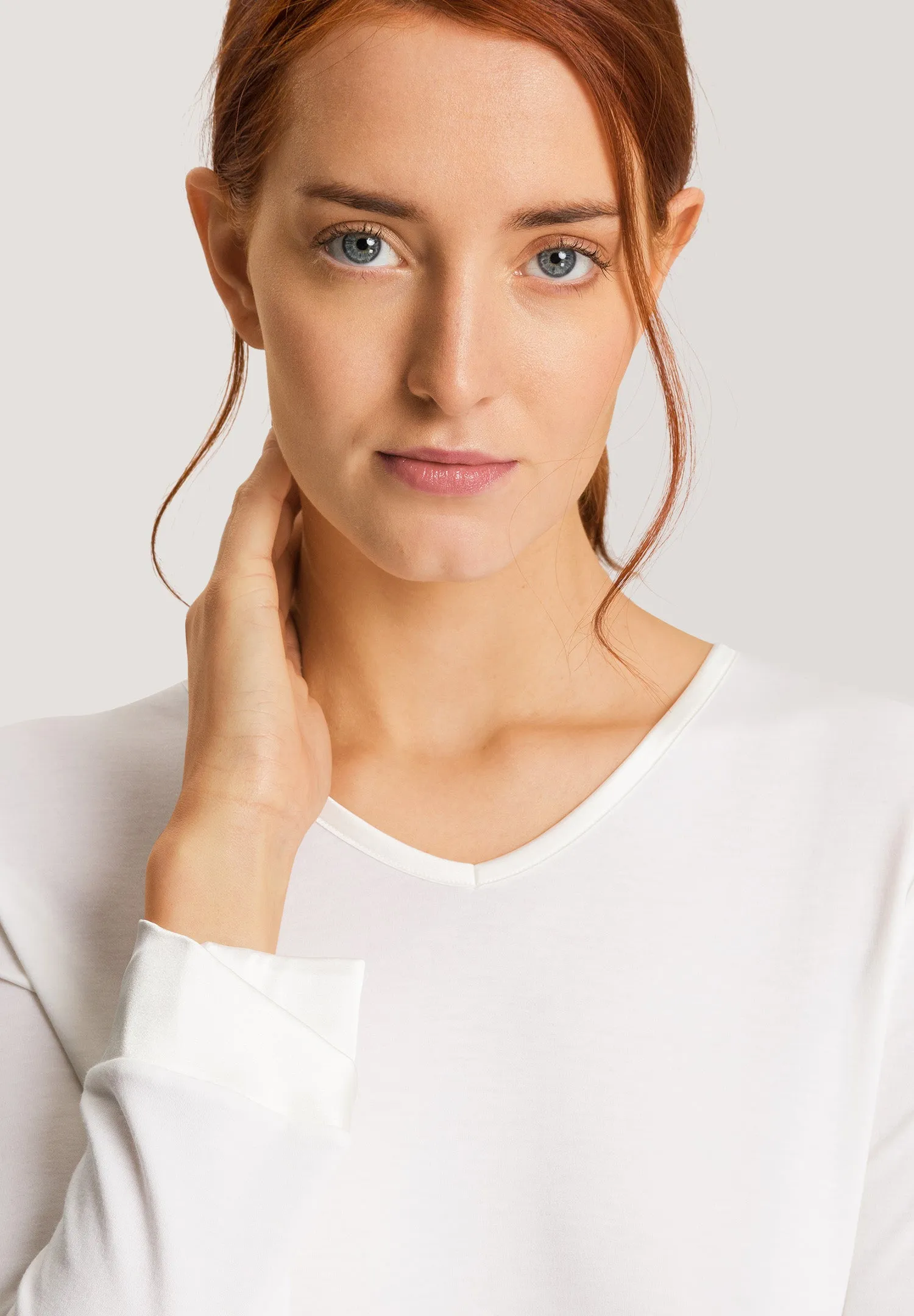 Virginia Long Sleeve Pajama Set | Off White 74876-102