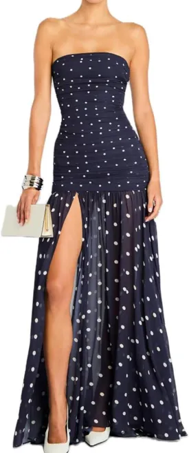 Women Bodycon Maxi Tube Dress Printed Strapless Sleeveless Long Going Out Summer Party Wedding Midi Dress