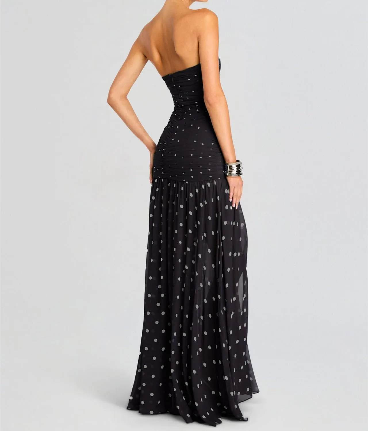 Women Bodycon Maxi Tube Dress Printed Strapless Sleeveless Long Going Out Summer Party Wedding Midi Dress