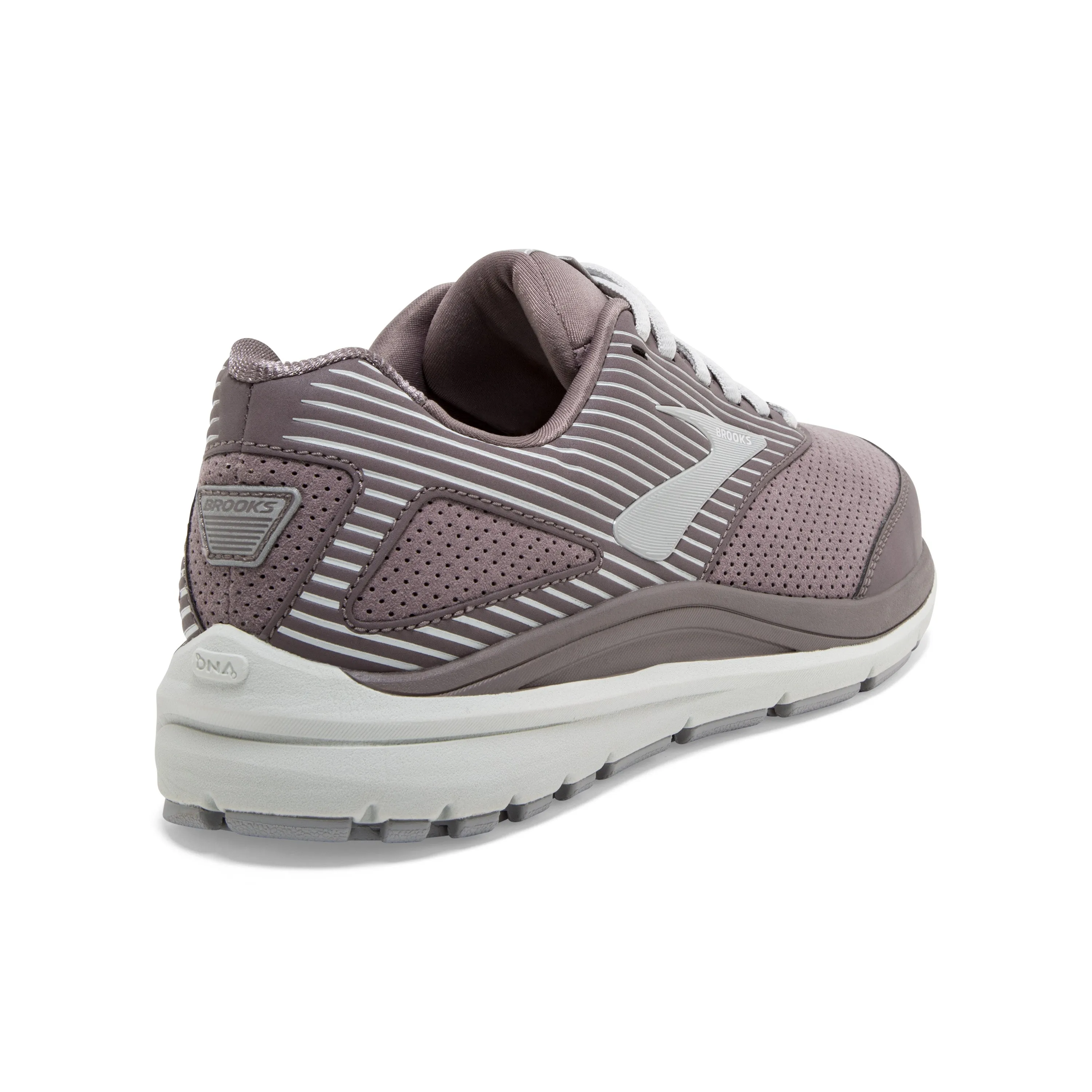 Women's Brooks Addiction Walker Suede Color: Shark/Alloy/Oyster (WIDE WIDTH)