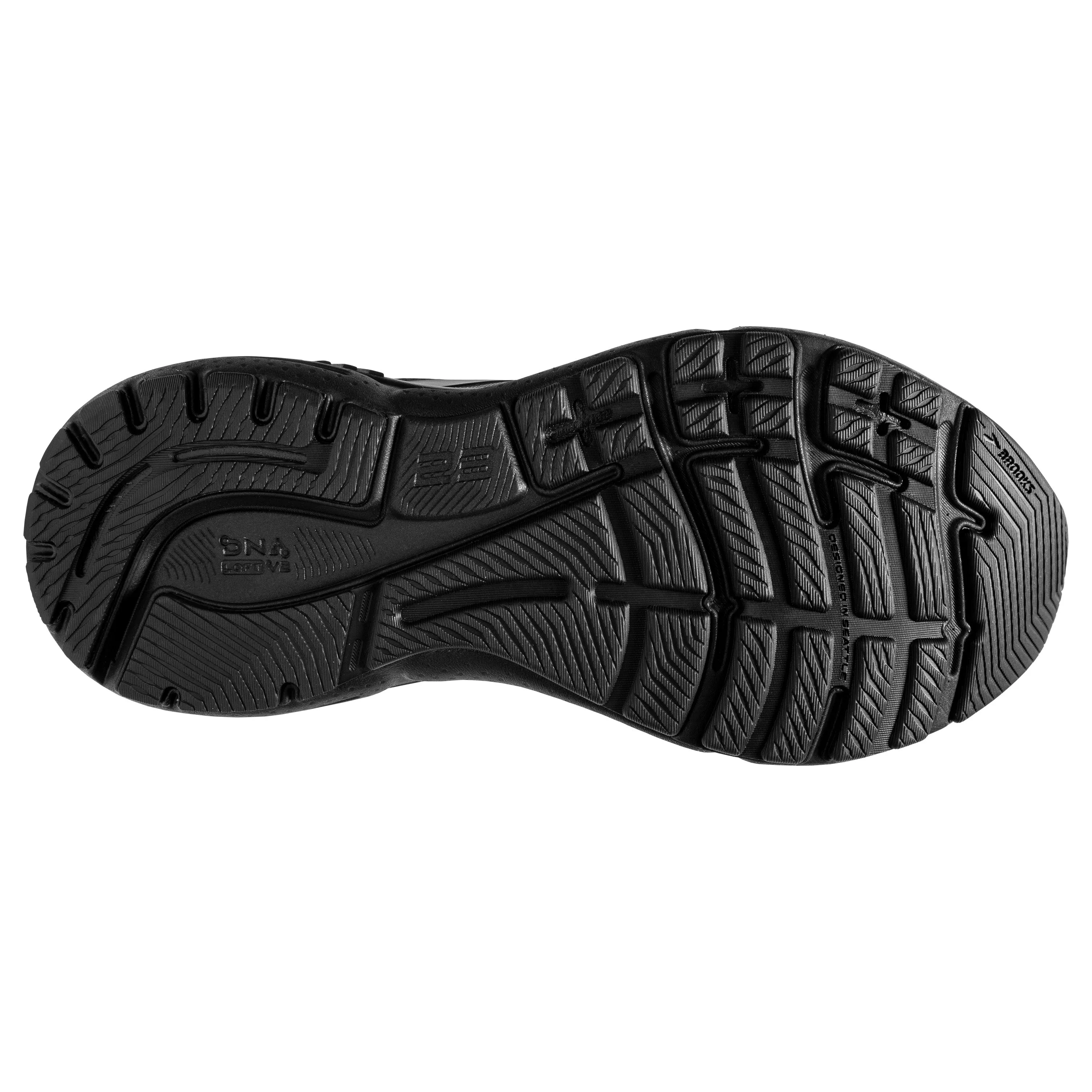 Women's Brooks Adrenaline GTS 23 Color: Black/Black/Ebony (WIDE WIDTH)