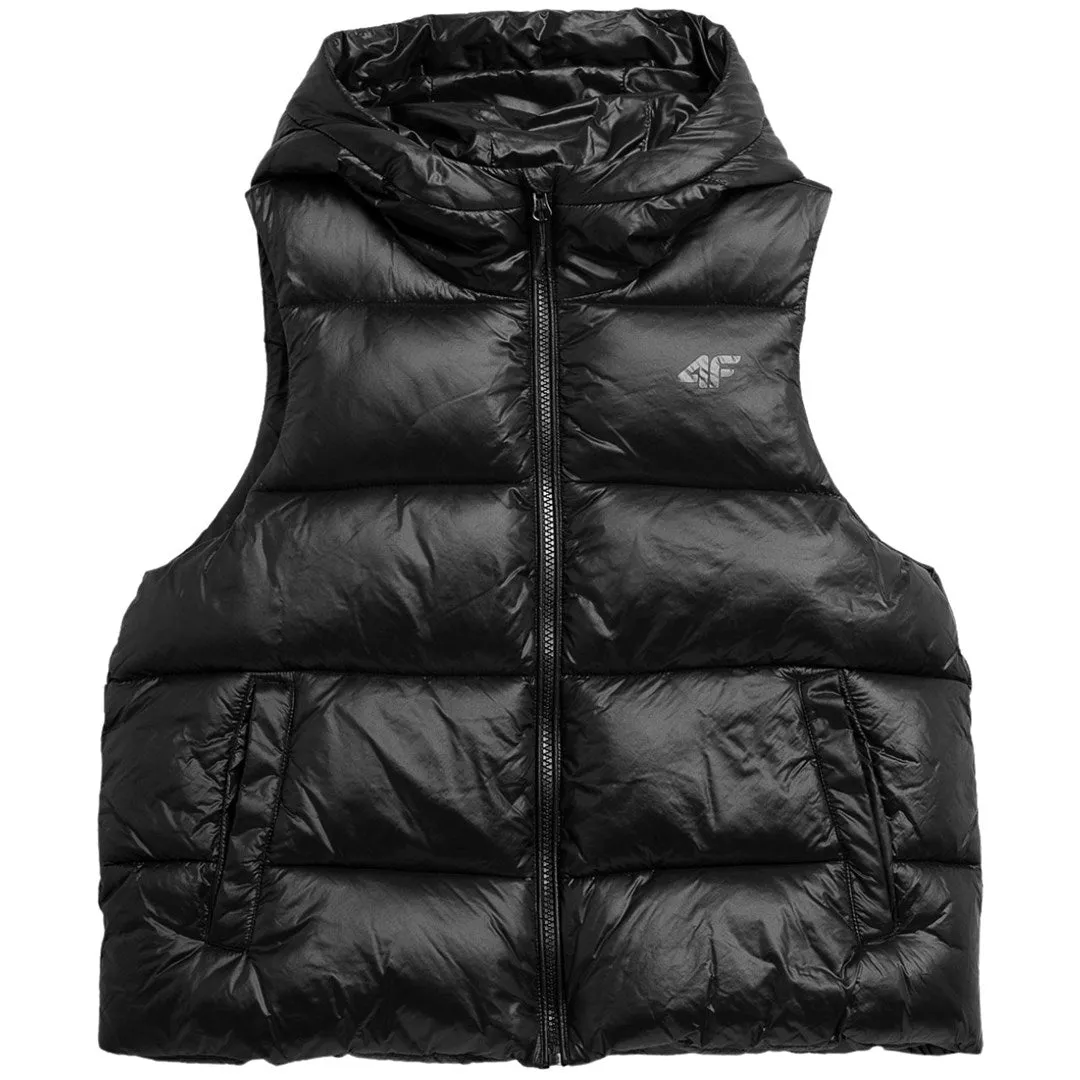 Women's Down Vest 4F F092 Deep Black 4Fss23tdjaf092 20S